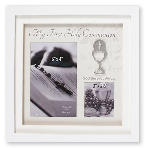 Picture of COMMUNION PHOTO FRAME WHITE FI